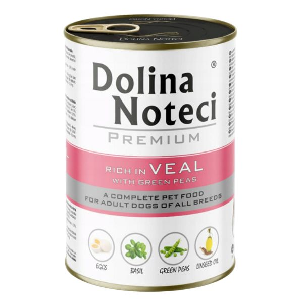 Dolina Noteci Premium bogata w cielęcinę z groszkiem